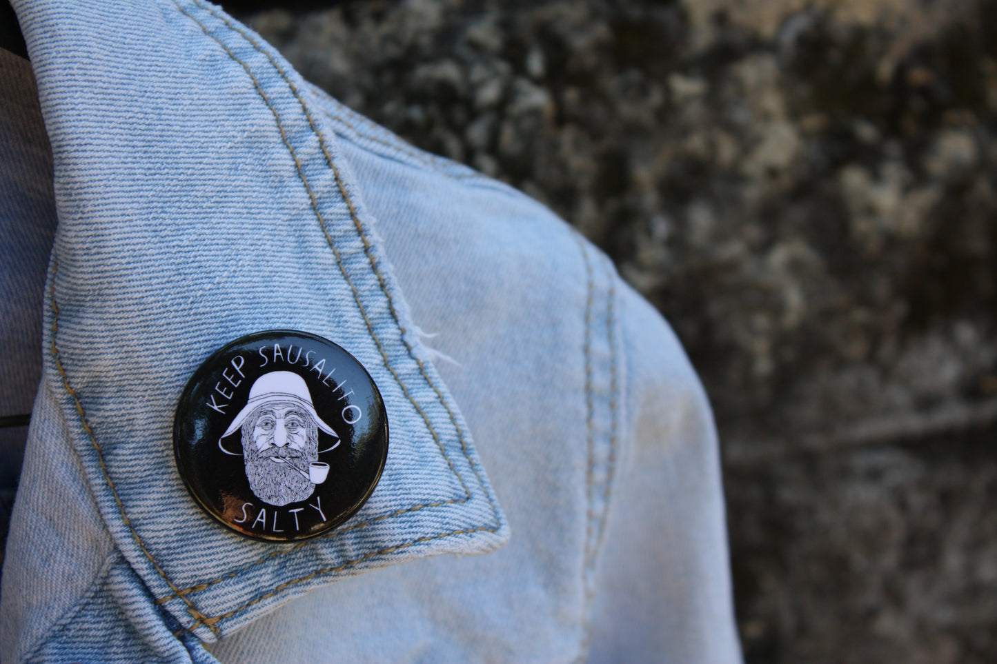 Keep Sausalito Salty Button