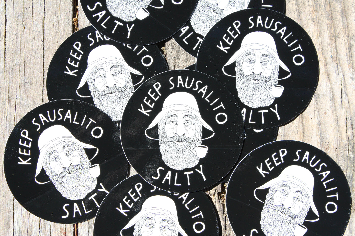Keep Sausalito Salty Sticker 2.5"