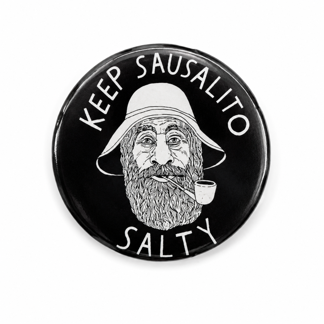 Keep Sausalito Salty Button