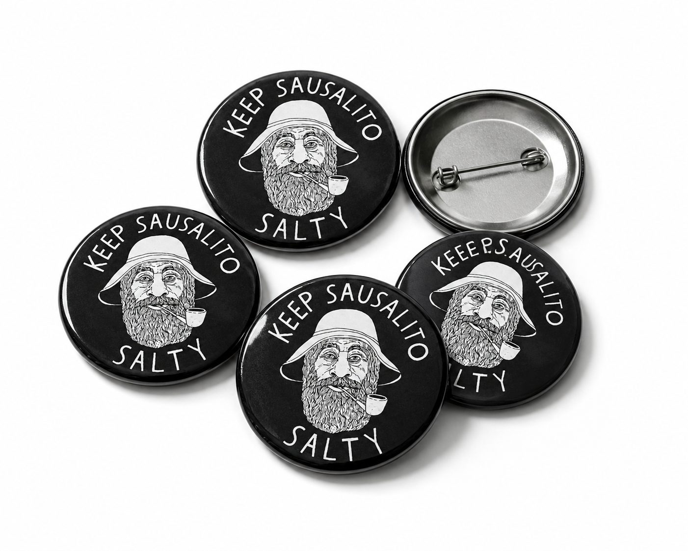 Keep Sausalito Salty Button