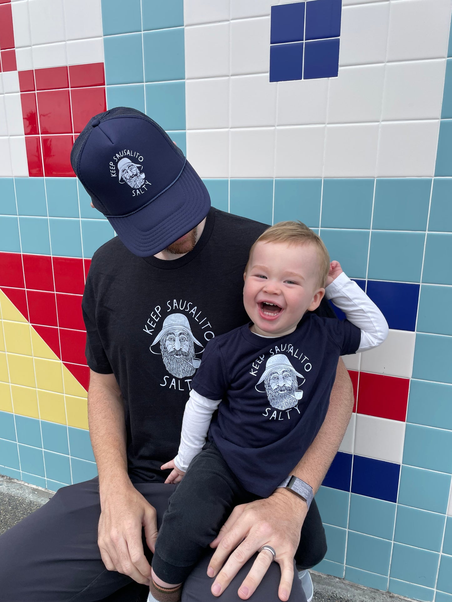 Keep Sausalito Salty: Navy Cotton T-Shirt / Kids 2T- Youth 10