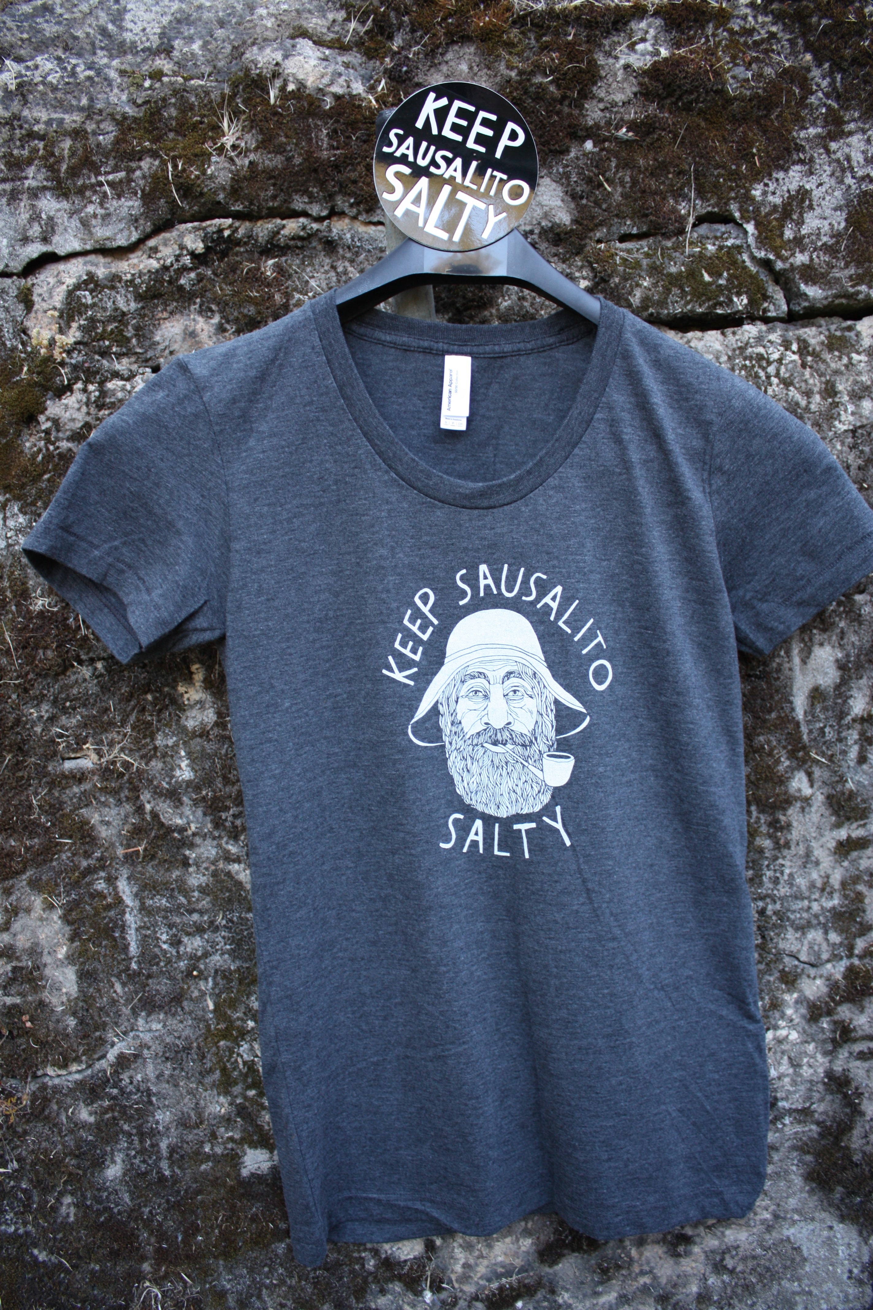 T-shirt Donna Urban Backwoods - Keep Calm And Stay Inside The Salt Ring - Bianca - Regular Fit In Cotone Pesante 190g
