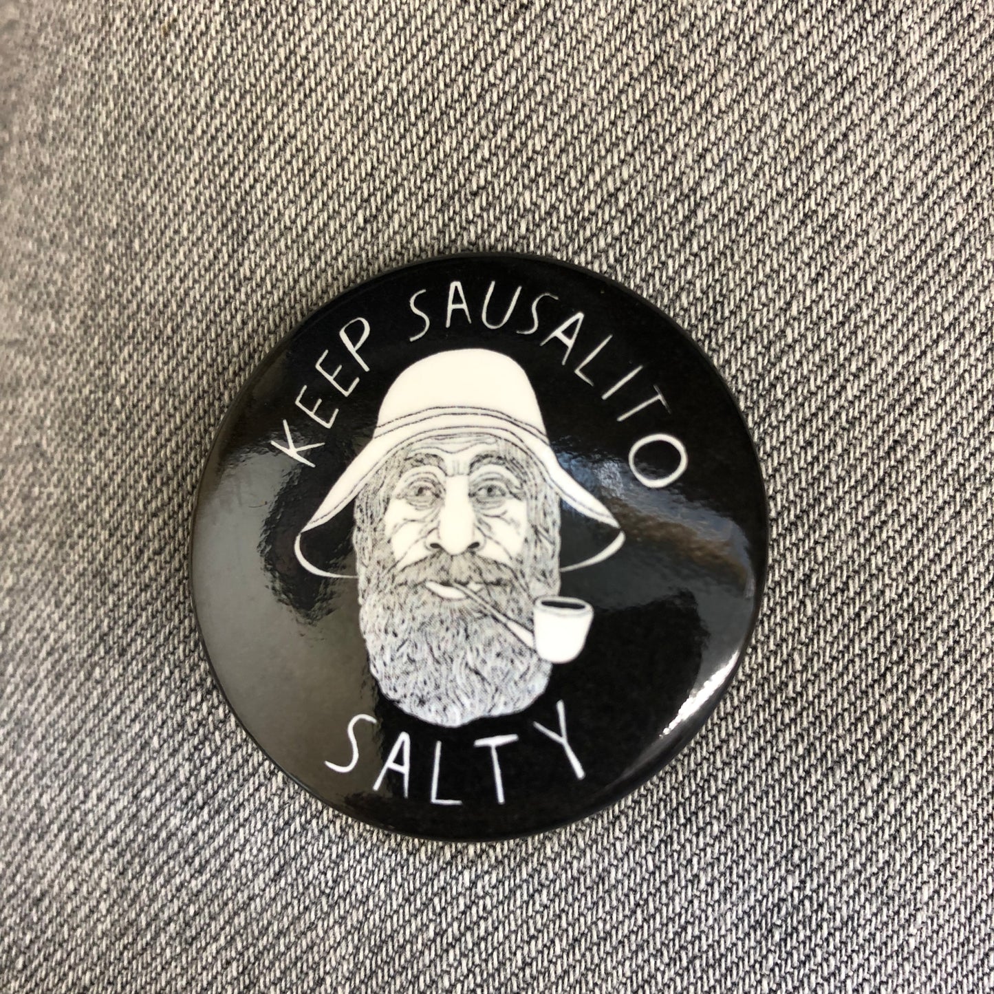Keep Sausalito Salty Button